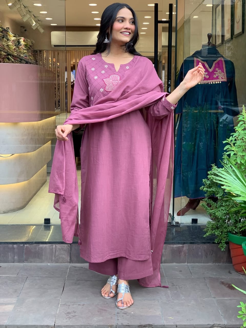 Kurta Premium quality cotton kurti, pants and dupatta set
