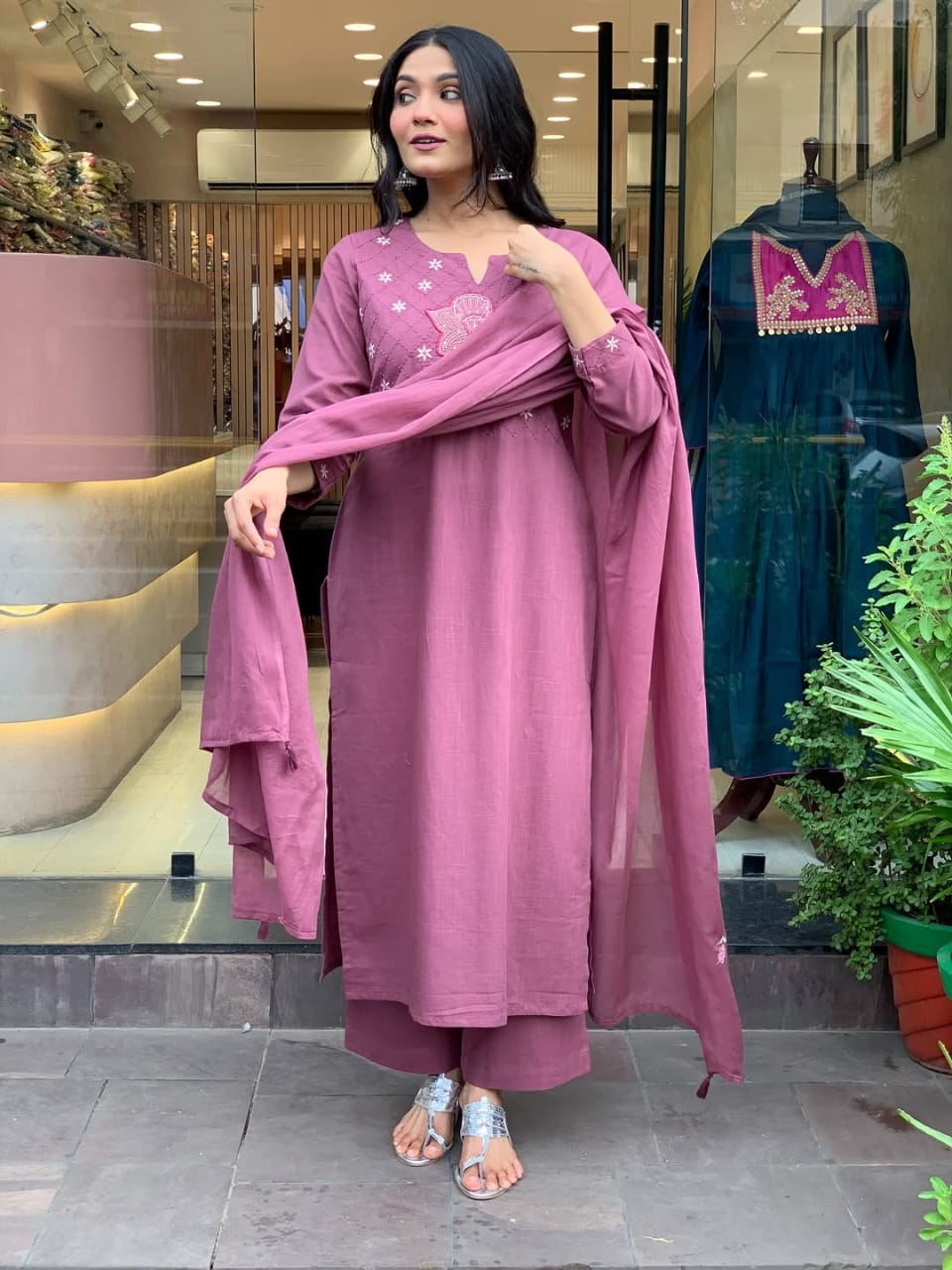 Kurta Premium quality cotton kurti, pants and dupatta set