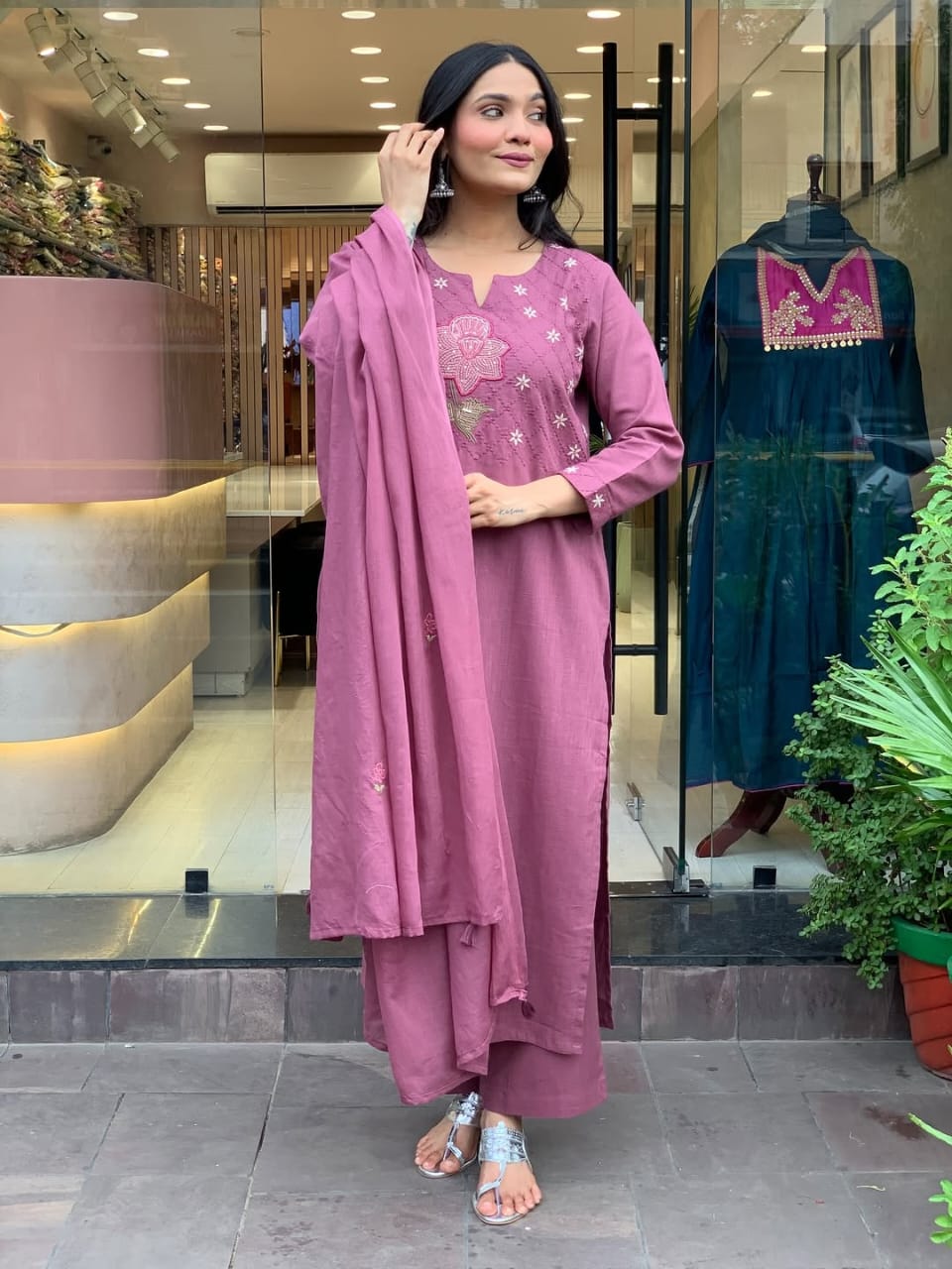 Kurta Premium quality cotton kurti, pants and dupatta set