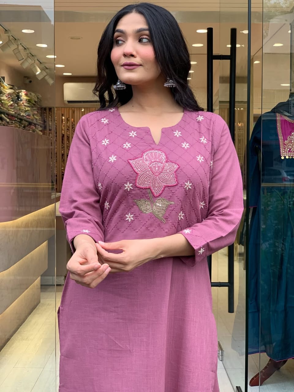 Kurta Premium quality cotton kurti, pants and dupatta set